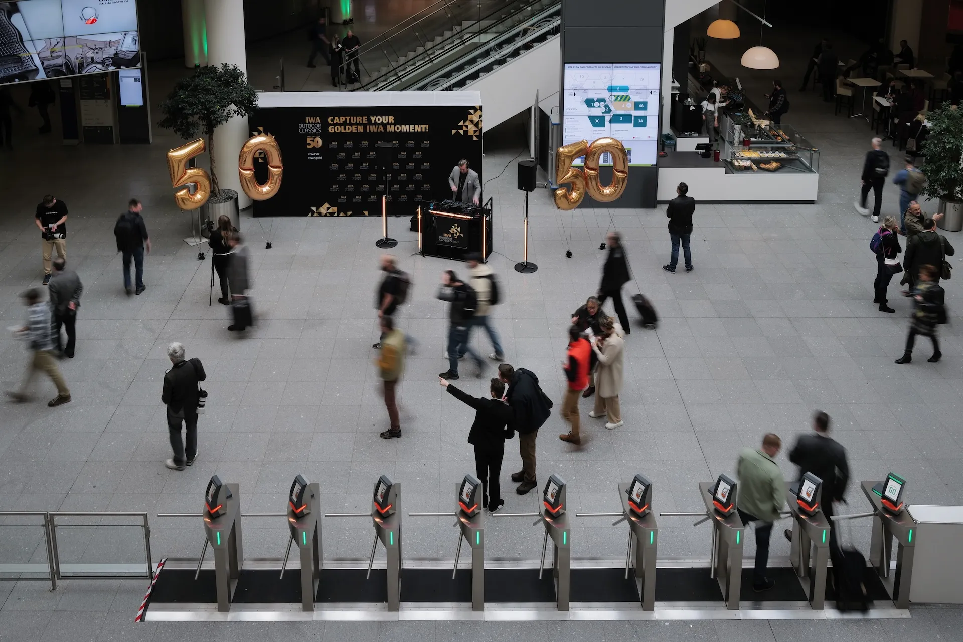 Entrance area to the anniversary trade fair, captured by our photographer in Nuremberg.