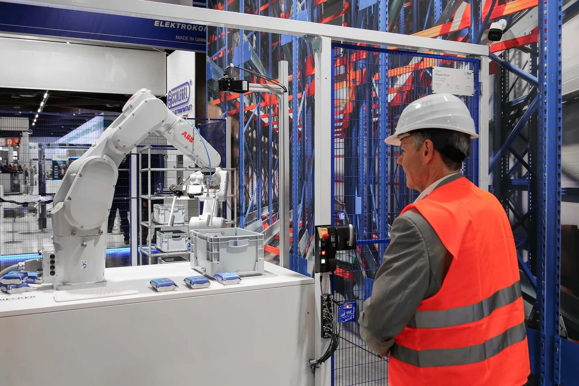 ABB robot arm at Nuremberg trade fair