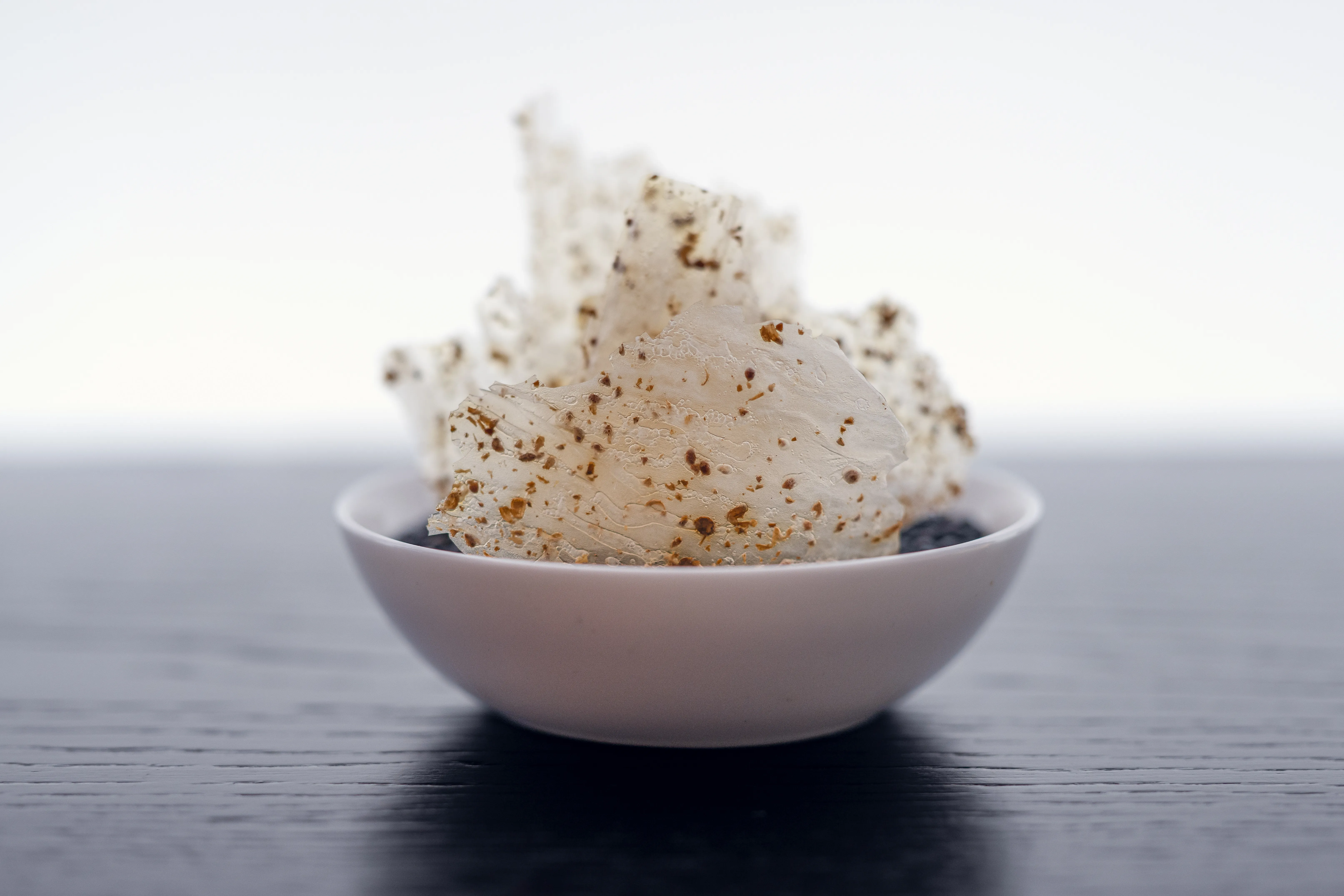 Innovatives durchsichtiges Brot in einem Fine-Dining Restaurant