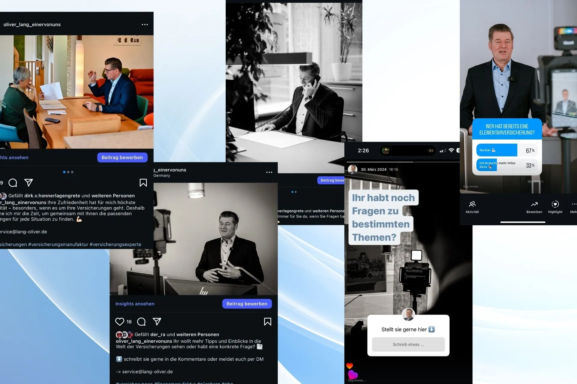 Starke Markeninszenierung als Instagram-Collage, fotografiert in Nürnberg.