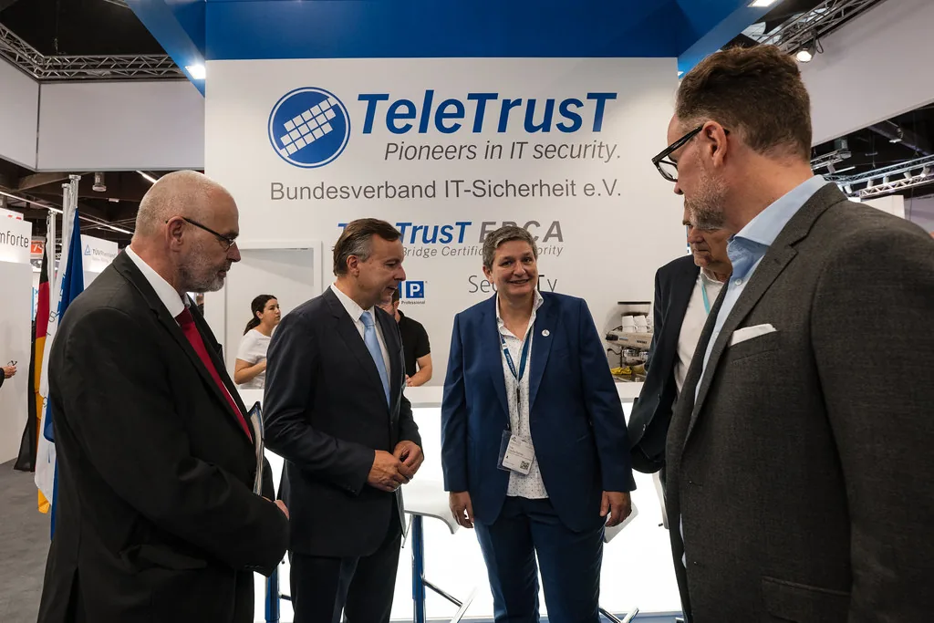 Consulting at a booth