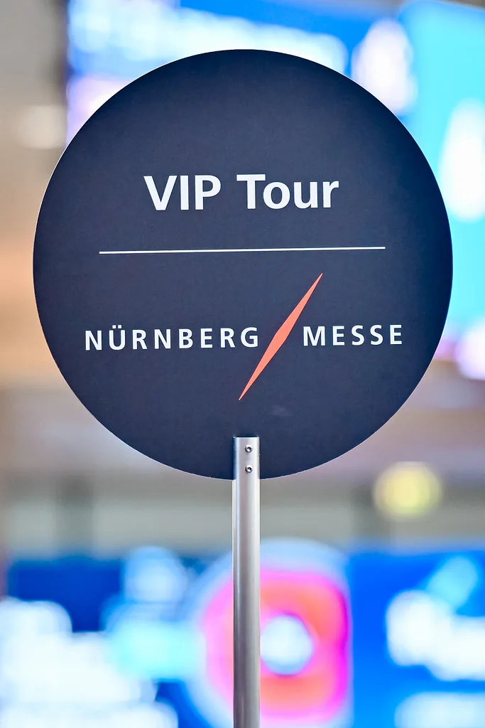 VIP tour signage at Nuremberg Messe